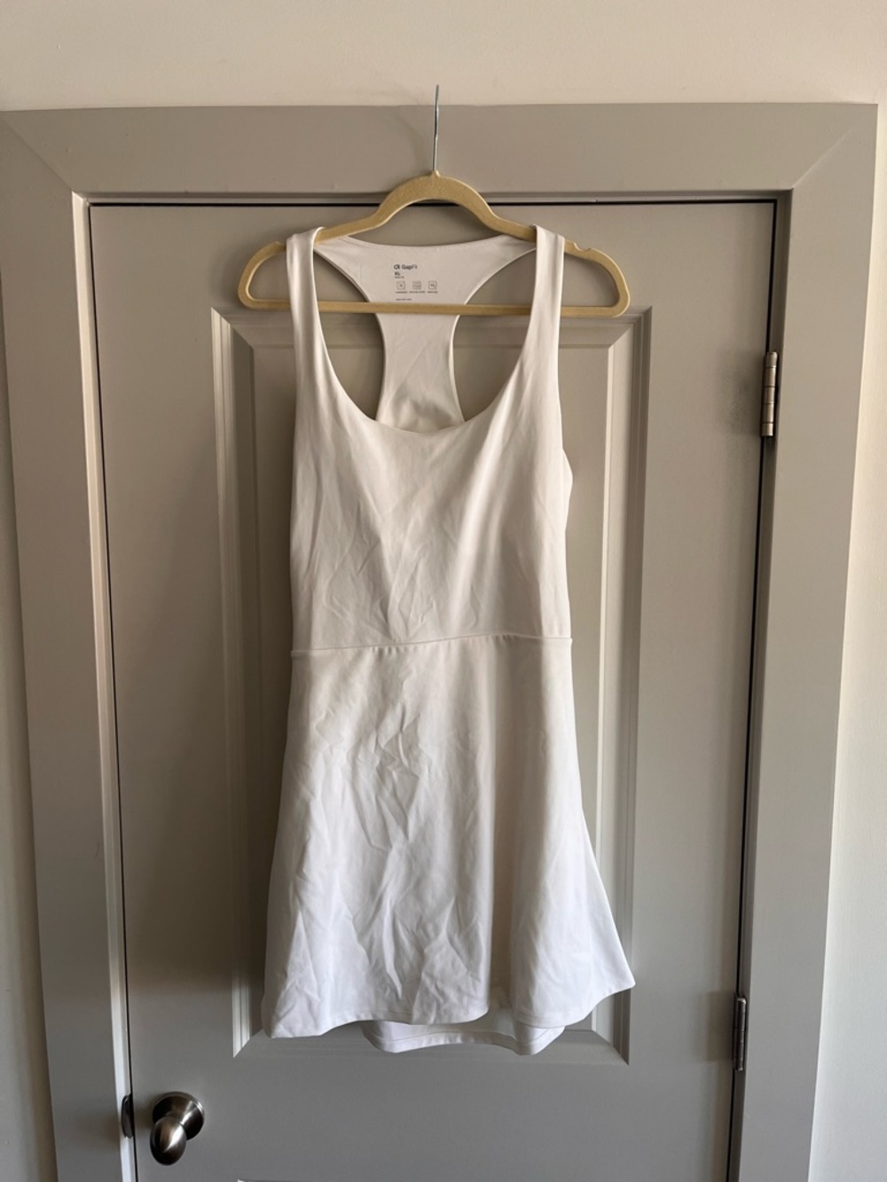 GAP Athletic White Sleeveless Racerback Dress